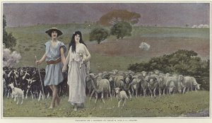 ダフニスとクロエ、ジャン・レオン・ジェローム 作： ジャン・レオン・ジェローム